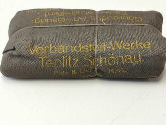 Verbandpäckchen Wehrmacht kleines Modell datiert 1943