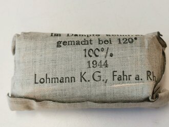 Verbandpäckchen Wehrmacht kleines Modell datiert 1944