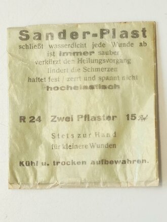Pack Sanderplast zu 15 Reichspfennig