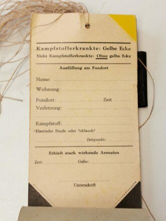 Wundzettel Wehrmacht, 1 Stück aus dem originalen Block