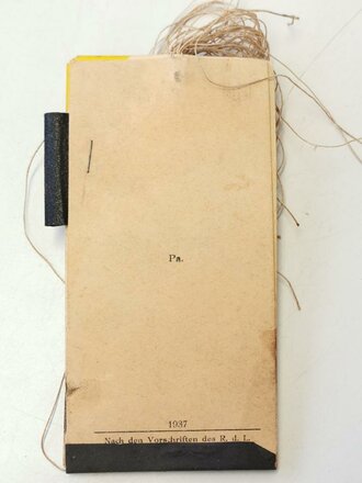 Wundzettel für Kampfstofferkrankte, 1 Stück aus dem originalen Block
