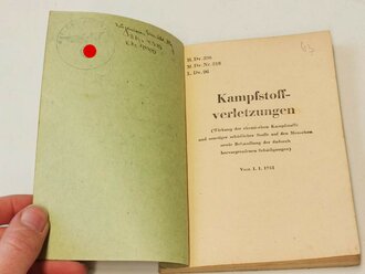 H.Dv.396 " Kampfstoffverletzungen´" vom 1.1.43 mit 105 Seiten