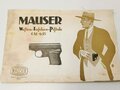 "Mauser Westen Taschen Pistole Cal. 6,35" 4 seitiger Prospekt mit Druckvermerk von 1930