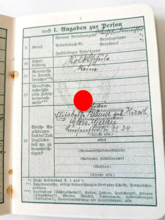 Polizei Dienstpaß eines Oberwachtmeister aus Groß Gerau