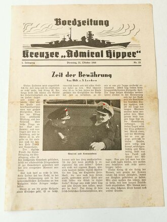 Bordzeitung "Kreuzer Admiral Hipper" 1.,...