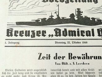 Bordzeitung "Kreuzer Admiral Hipper" 1.,...