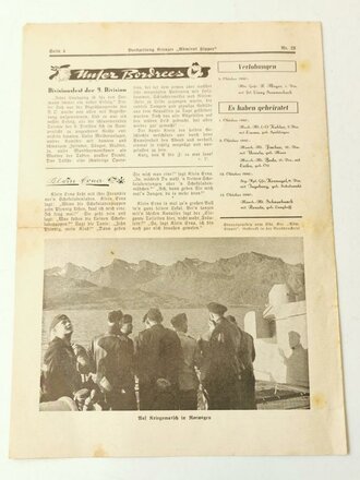 Bordzeitung "Kreuzer Admiral Hipper" 1., Jahrgang, 22. Oktober 1940, Nr. 23