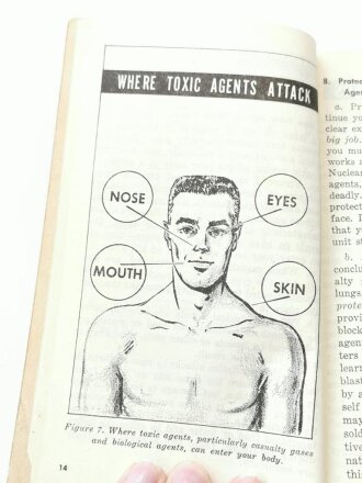 U.S. 1958 dated FM 21-41, soldiers handbook for nuclear, biological and chemical warfare, 187 pages