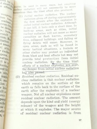 U.S. 1958 dated FM 21-41, soldiers handbook for nuclear, biological and chemical warfare, 187 pages