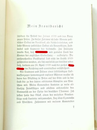 Blitzmarsch nach Warschau von Eugen Hadamovsky, datiert 1940, 261 Seiten, A5