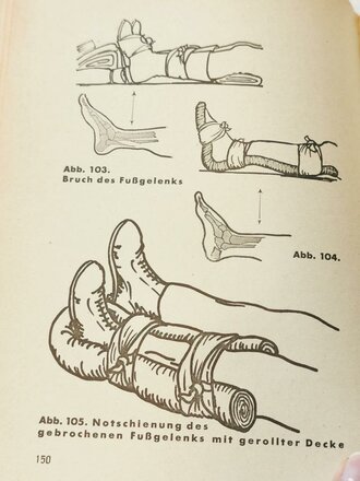 Amtliches Unterrichtsbuch über Erste Hilfe, datiert 1942, 263 Seiten, A5