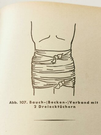 Amtliches Unterrichtsbuch über Erste Hilfe, datiert 1942, 263 Seiten, A5