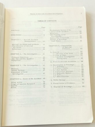 U.S. 1959 dated Doc 6920-AN/855/3 Manual of Aircraft Accident Investigation, Third Edition, 256 pages