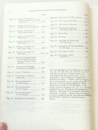 U.S. 1959 dated Doc 6920-AN/855/3 Manual of Aircraft Accident Investigation, Third Edition, 256 pages