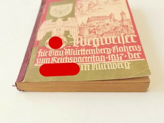 Wegweiser für Gau Württemberg Hohenzollern zum Reichsparteitag 1937 der NSDAP in Nürnberg, 128 Seiten, A6