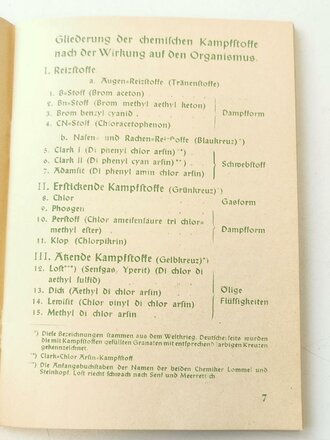 Merkblätter über Hilfeleistung bei Erkrankungen durch Chemische Kampfstoffe, 56 Seiten, datiert 1939