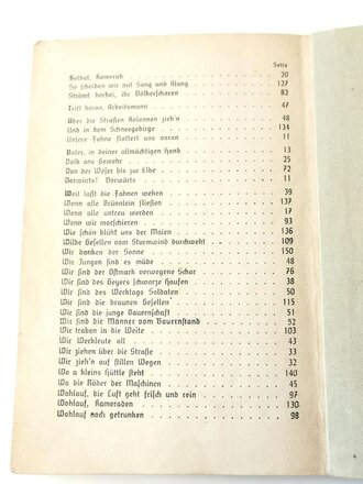 "Wir wandern und singen" - Liederbuch der NS Gemeinschaft "Kraft durch Freude", 56 Seiten, datiert 1939