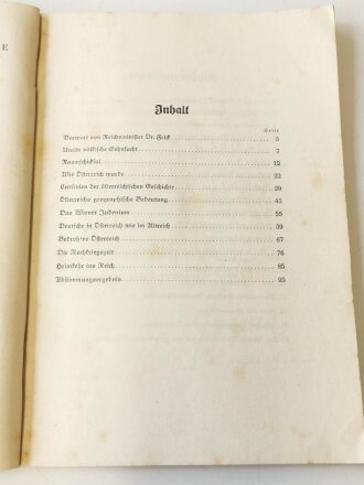 "Österreich im Großdeutschen Volksreich", datiert 1938, 95 Seiten,  A5