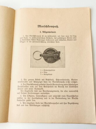 H. Dv. 362 "Anleitung zum Gebrauch des Marschkompasses", datiert 1940, 11 Seiten, A5