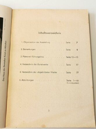 "Grosse Deutsche Kunstausstellung 1943" im Haus der Deutschen Kunst zu München, Juni bis auf weiteres, Offizieller Ausstellungskatalog, A5, ca.150 Seiten