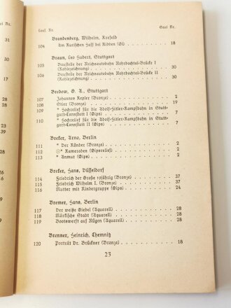 "Grosse Deutsche Kunstausstellung 1940" im Haus der Deutschen Kunst zu München, Juni - Oktober 1940, Offizieller Ausstellungskatalog, A5, ca.150 Seiten