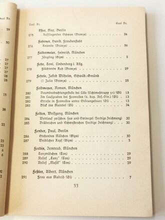 "Grosse Deutsche Kunstausstellung 1940" im Haus der Deutschen Kunst zu München, Juni - Oktober 1940, Offizieller Ausstellungskatalog, A5, ca.150 Seiten