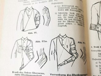 Amtliches Unterrichtsbuch über Erste Hilfe, datiert 1942, 147 Seiten, A5