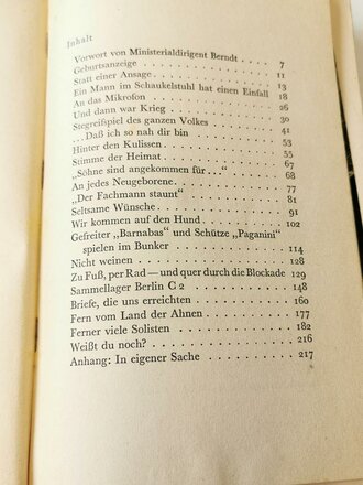 "Wir beginnen das Wunschkonzert für die Wehrmacht", datiert 1941, 224 Seiten, A5