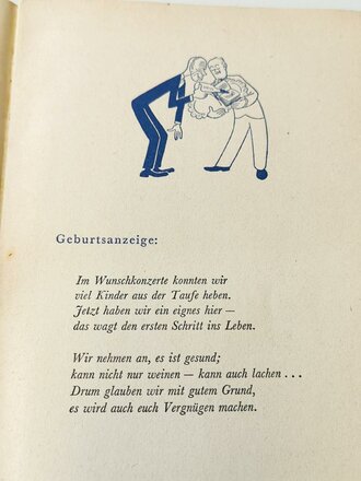 "Wir beginnen das Wunschkonzert für die Wehrmacht", datiert 1941, 224 Seiten, A5