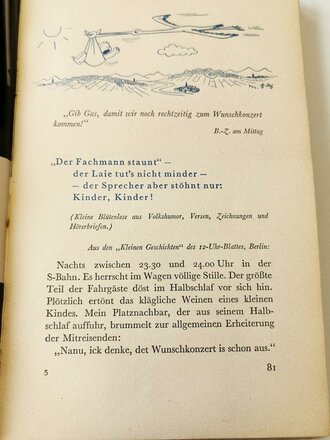 "Wir beginnen das Wunschkonzert für die Wehrmacht", datiert 1941, 224 Seiten, A5