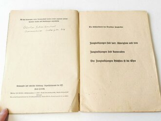 Dienstvorschrift der Hitlerjugend Dv.DJ. 0.1. Vorschrift über den Jungvolkdienst vom 1.7.1938, 64 Seiten, A5