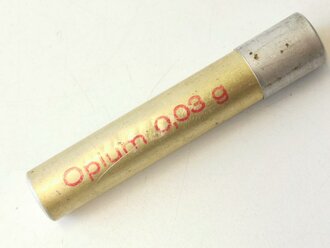 Aluminiumbehälter Opium 0,03g Wehrmacht, vollständig leer