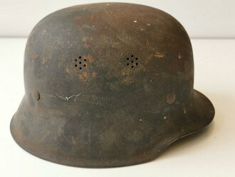 Feuerwehr III.Reich, Stahlhelm Originallack, ungereinigtes Stück