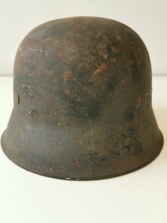 Feuerwehr III.Reich, Stahlhelm Originallack, ungereinigtes Stück