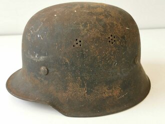 Feuerwehr III.Reich, Stahlhelm Originallack, ungereinigtes Stück