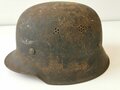 Feuerwehr III.Reich, Stahlhelm Originallack, ungereinigtes Stück