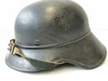 Stahlhelm Luftschutz, alt überlackiertes Stück, ungereinigt