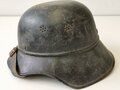 Stahlhelm Luftschutz, alt überlackiertes Stück, ungereinigt