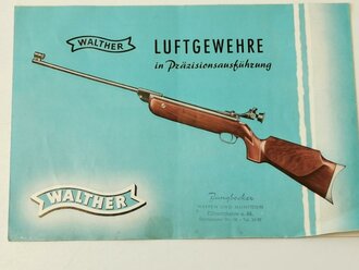Deutschland nach 1945, mehrseitiges Prospekt Walther " Luftgewehre in Präzisionsausführung"