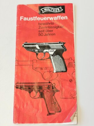 Deutschland nach 1945, mehrseitiges Prospekt Walther " Faustfeuerwaffen"