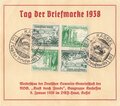 Gedenkblatt " Tag der Briefmarke Kassel 1938"
