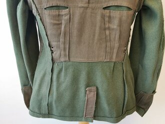 Heer, Feldbluse Modell 1936 für einen Unteroffizier. Getragenes Stück, die Effekten original vernäht, Kammerstück in sehr gutem Zustand