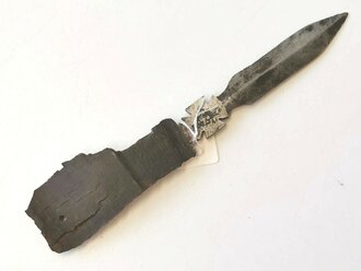 1. Weltkrieg, Brieföffner aus Granatsplitter, Gesamtlänge 20cm