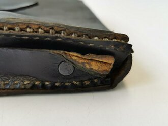 Luftwaffe, Bordtasche, Werkzeugtasche MG15 aus schwarzem Ersatzmaterial, Fl 46475, Hersteller gcy. Die Werkzeuge alle mit Herstellercodierung