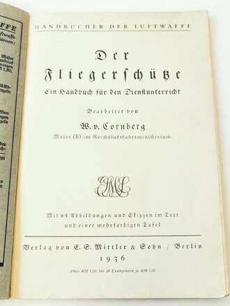 "Der Fliegerschütze" Ein Handbuch für den Dienstunterricht, 62 Seiten