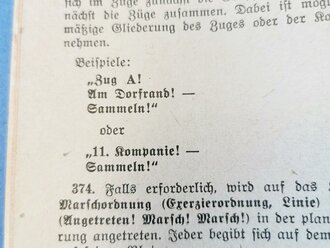 Ausbildungsvorschrift für die Infanterie - Heft 2 - Die Schützenkompanie Teil b, datiert 1936, 42 Seiten, A6