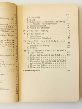 Ausbildungsvorschrift für die Artillerie - Heft 5 - Die Führung der Artillerie , datiert 1941, 159 Seiten, A6