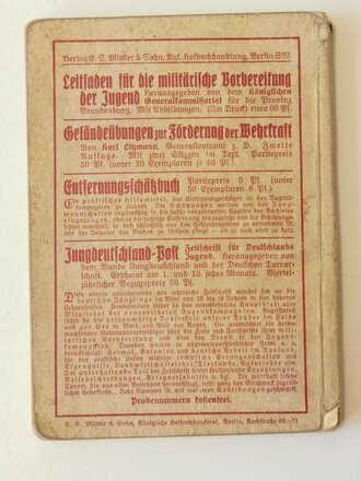 1.Weltkrieg, Die Ausbildung der Jugend-Kompagnien -...