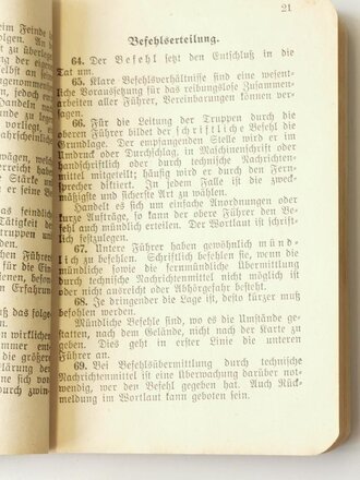 H. Dv. 300/1 - Truppenführung I. Teil. (Abschnitt I-XIII), datiert 1936, 319 Seiten, A6
