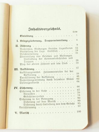 H. Dv. 300/1 - Truppenführung I. Teil. (Abschnitt I-XIII), datiert 1936, 319 Seiten, A6